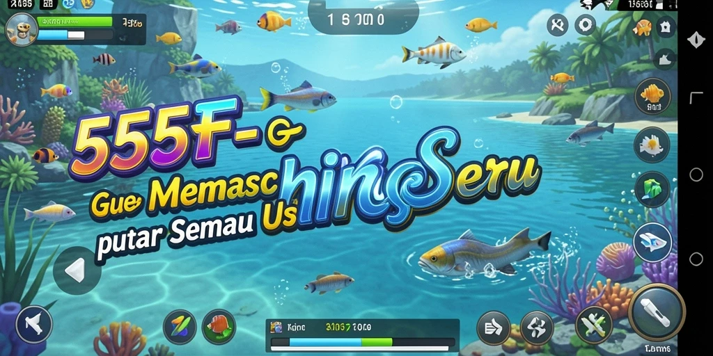 Tangkapan ikan besar dalam gameplay 555F yang menakjubkan.