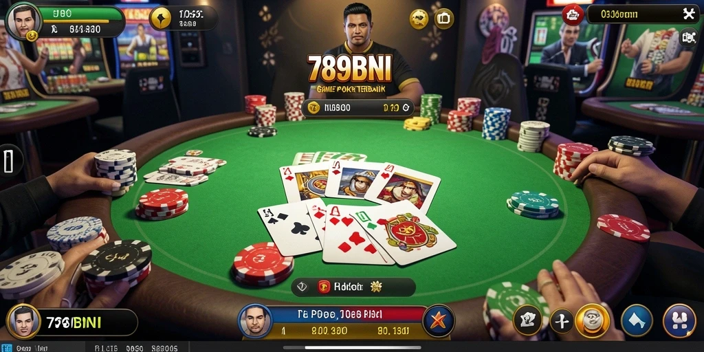 Gameplay Poker yang seru dan mendebarkan di 789BNI.