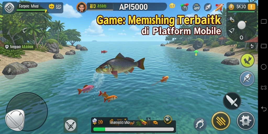 Menampilkan momen seru saat menangkap ikan di API5000.
