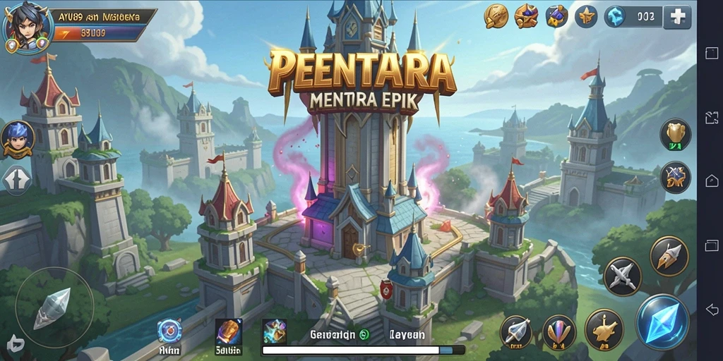 Gameplay seru AYU89 dalam melindungi menara dari serangan musuh.
