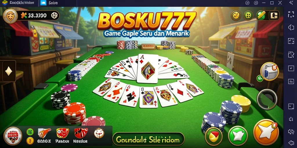 Screenshot gameplay Gaple BOSKU777 yang seru.