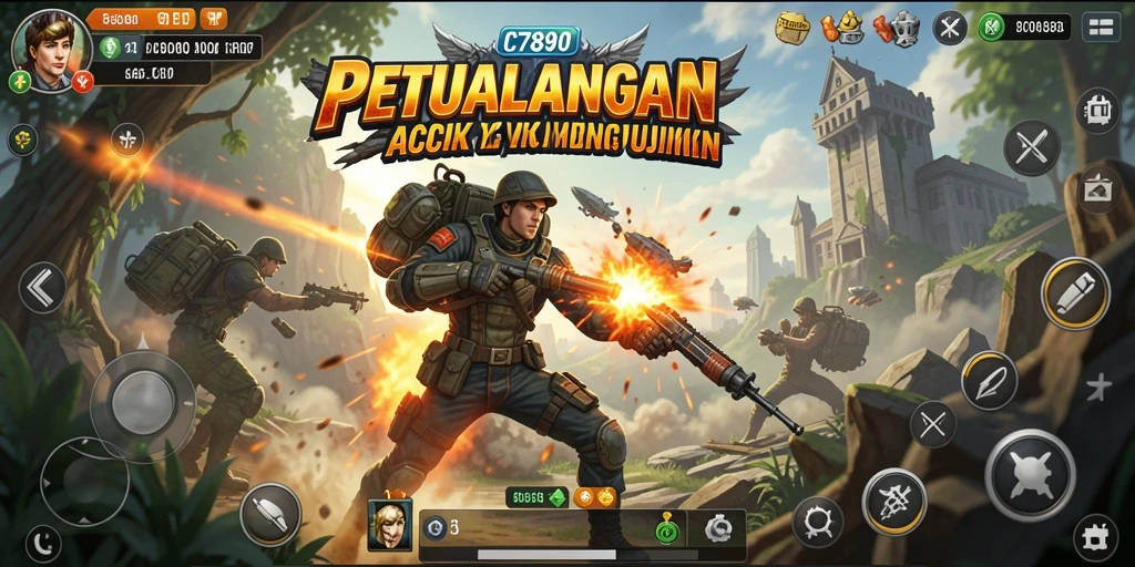 Tangkapan layar C7890 menampilkan aksi pertempuran yang intens dan mendebarkan.