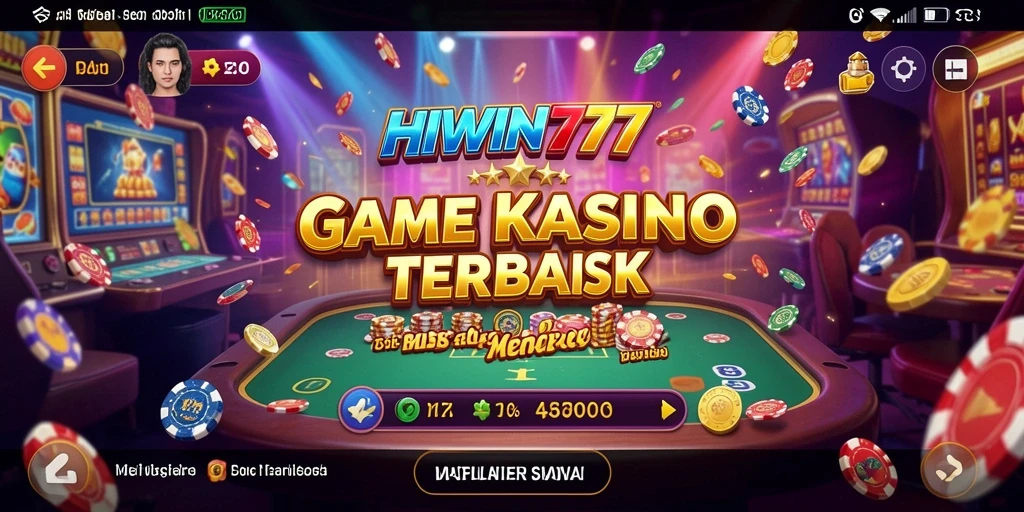Tampilan gameplay yang menakjubkan dari HIWIN777 di layar.