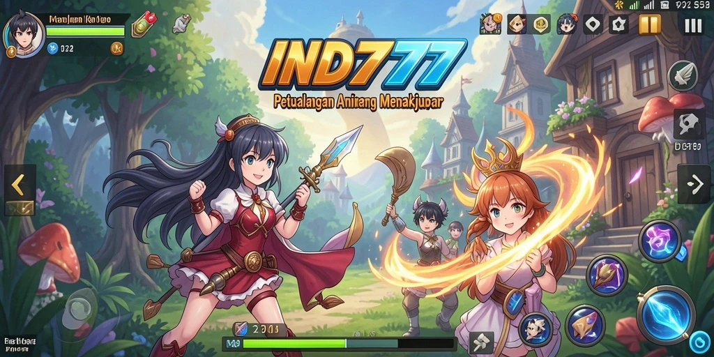 Tampilan gameplay <strong>IND777</strong> yang penuh warna dan karakter menarik.