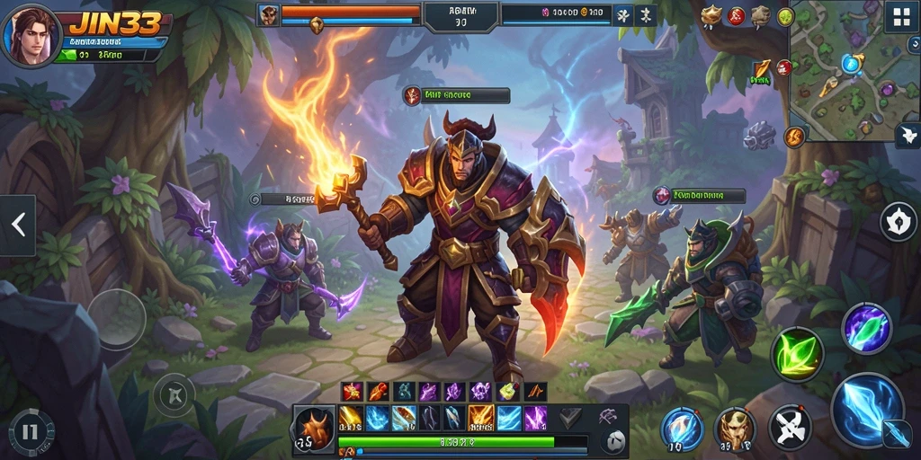 Tampilan gameplay menarik di dunia ARPG JIN33.