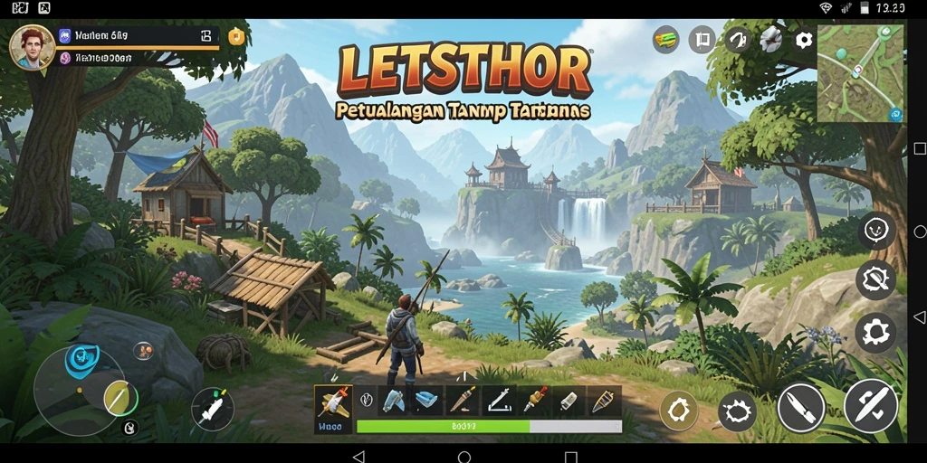 Tangkapan layar LETSTHOR menampilkan aksi eksplorasi petualangan Open World.