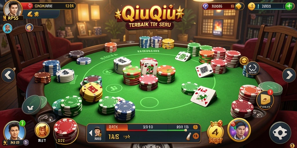 Tampilan permainan QiuQiu yang seru dan kompetitif.