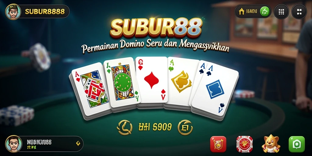 Tampilan gameplay SUBUR88 yang seru dalam permainan Domino.