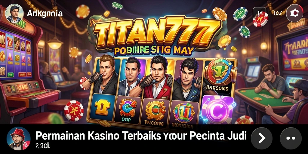 Screenshot gameplay menunjukkan aksi mendebarkan dari permainan Kasino TITAN777.