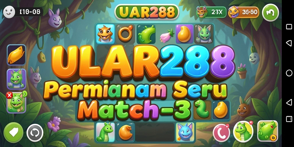 Screenshot gameplay ULAR288 yang penuh warna dan menyenangkan.